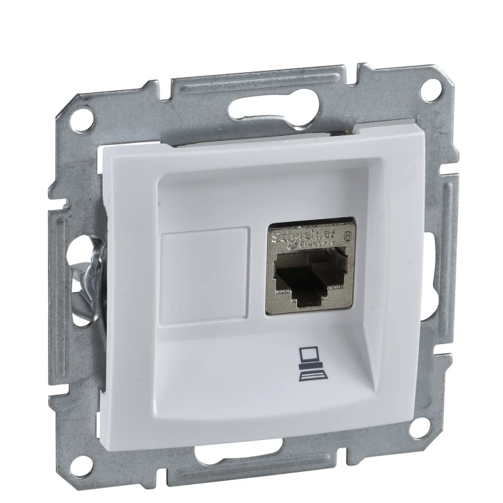 Розетка Schneider Electric SDN4300121 Sedna RJ 45, Cat. 5е, UTP White