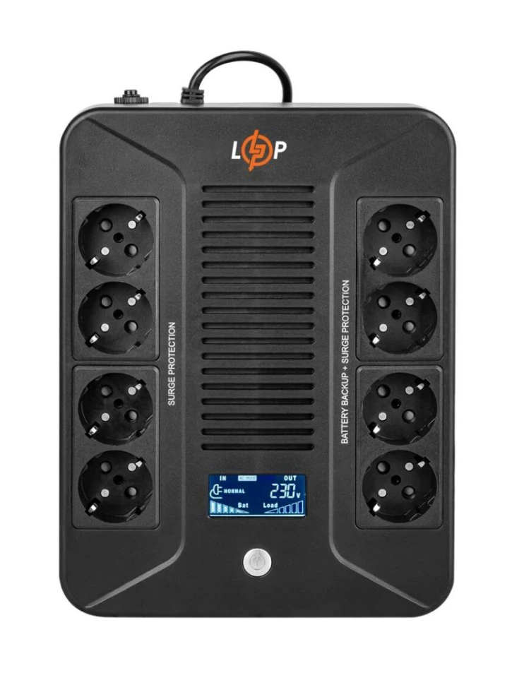 ДБЖ LogicPower LP-UL600VA-8PS (360Вт) Black (16160)