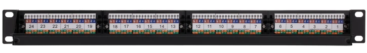Патч-панель 2E 24, САТ 6, UTP, 19″, 1U (2E-PPNL6E-UTP-24) фото 3