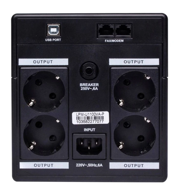 ДБЖ LogicPower LPM-U1100VA-P (770Вт) Black (10358) фото 5