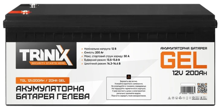 Акумуляторна батарея TriniX TGL12V200Ah/20Hr GEL