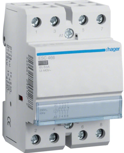 Контактор Hager ESC466 (63А, 3НО+1НЗ, 230В)