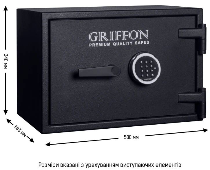 Сейф вогнезламостійкий Griffon CL III.35.E BLACK фото 3