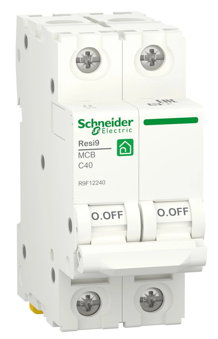 Автоматичний вимикач Schneider Electric RESI9 (40А, 2P, С, 6кА) (R9F12240)