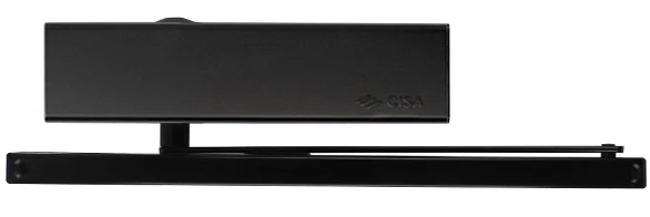 Доводчик дверной Cisa D5200.03.0.44 BC SLD до 80 кг FIRE черный (37930) фото 2