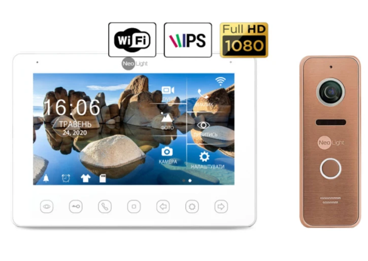 Комплект видеодомофона Neolight NeoKIT HD+ WiFi