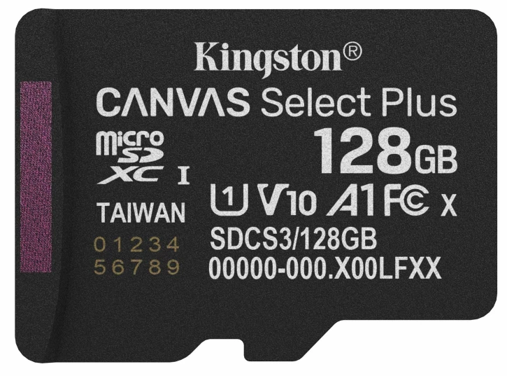 Карта пам'яті Kingston MicroSDXC 128GB UHS-I Class 10 (SDCS3/128GBSP)