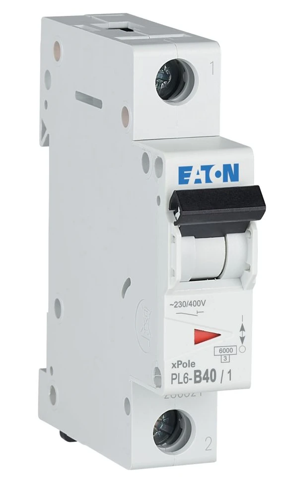 Автоматичний вимикач Eaton PL6-B40/1 (1P, В, 40 А, 6 кА) White (286525) фото 3