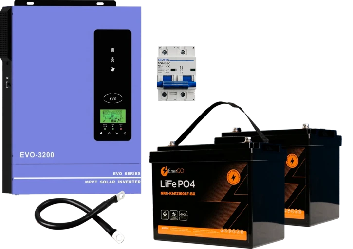 Комплект резервного питания Anern AN-SCI-EVO3200 + Аккумулятор EnerGo LiFePO4 12V 100Ah (NRG-KM12100LF-BX)