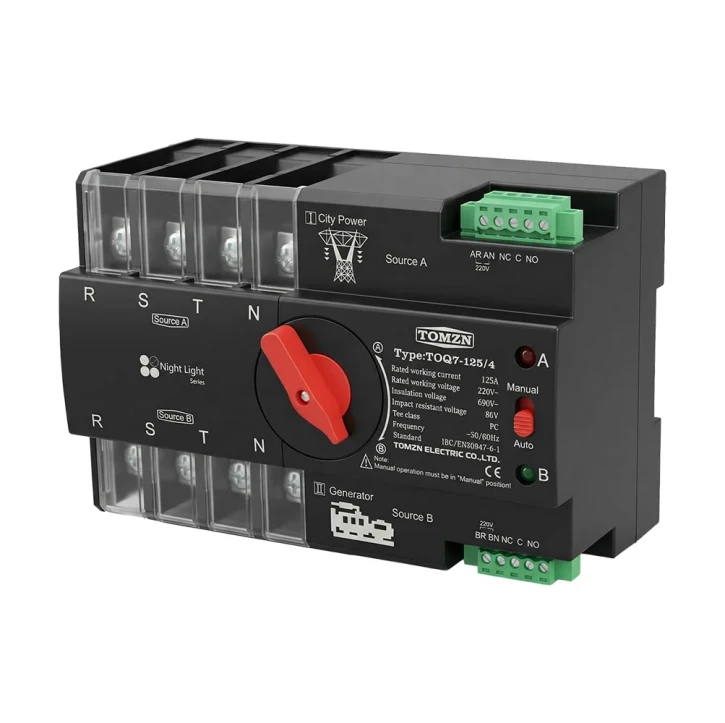 Автомат ввода резерва TOMZN TOQ7/4P (125A, 4P) под DIN-рейку (51-00118) фото 3