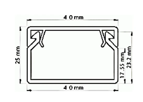 Кабель-канал 220 ТМ 40х25 мм білий фото 2
