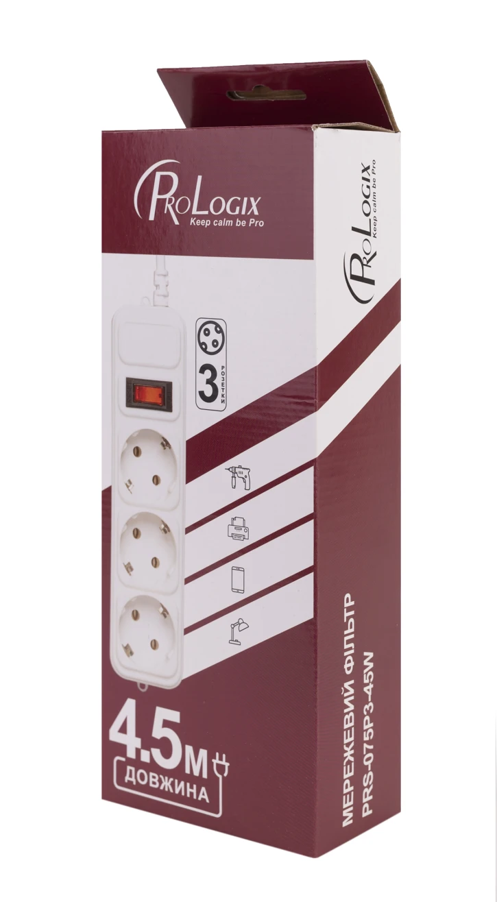 Сетевой фильтр ProLogix PRS-075P3-45W 3/4.5m White фото 3