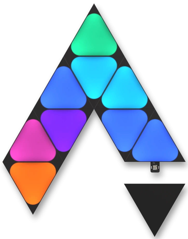 Дополнительные панели Nanoleaf Shapes Ultra Black Mini Triangles Expansion Pack, Apple Homekit - 10 шт. (NL48-1101TW-10PK)