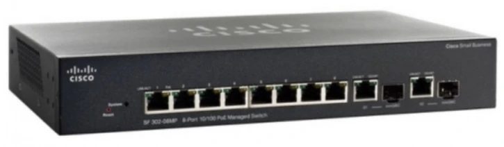 Комутатор Cisco SB SRW208MP-K9-EU Black