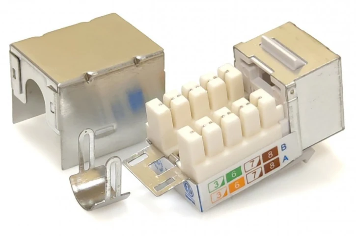 Модуль EPNew KeyStone RJ45 FTP, кат. 6, 110, Slim, W - 17.3 мм (6KTVM-F0TIN) фото 4