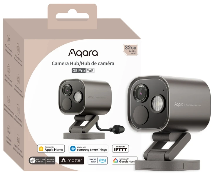 Камера Хаб Aqara G5 Pro PoE Shadow Gray (CH-C03D) фото 2