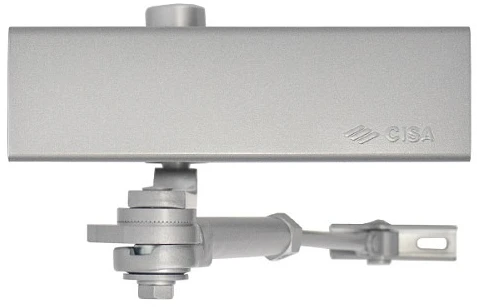 Доводчик дверний Cisa C1511.03.0.97 Professional Plus2 STD HO з фіксацією до 80 кг сірий (37909) фото 2