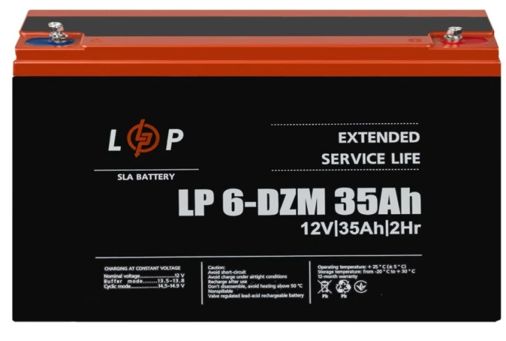 Тяговый свинцово-кислотный аккумулятор LogicPower 6-DZM-35 Ah (9335) фото 3