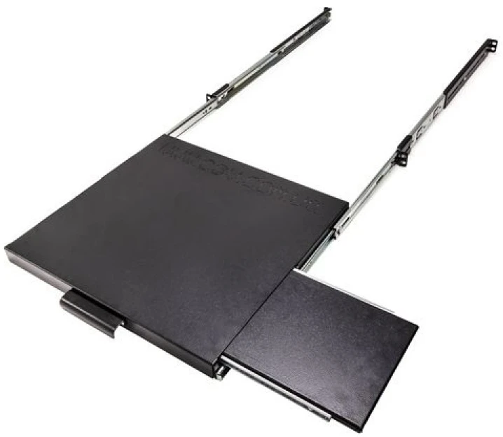 Полиця висувна E-server 700-1000 мм для клавіатури і миші, чорна (40026)