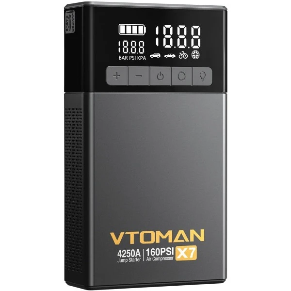 Автономное пусковое устройство Vtoman Jump Starter X7 4250A с компрессором 150PSI (X7_VTOMAN) фото 2
