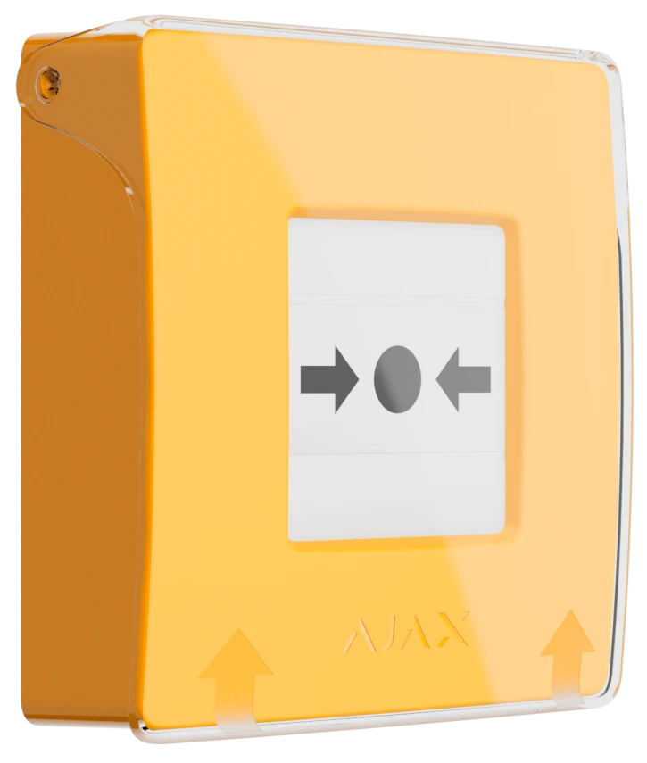 Бездротова програмована кнопка з механізмом скидання Ajax ManualCallPoint Jeweller Yellow (87651.171.NC1)