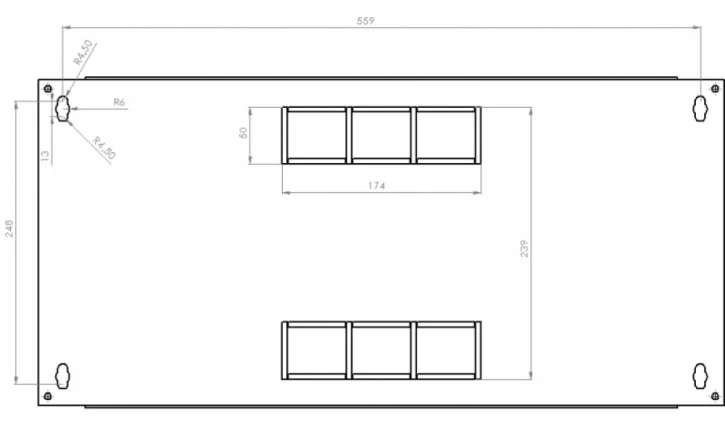 Шафа настінна CMS 6U, 600х350х373 мм (UA-MGSWL635G) фото 11