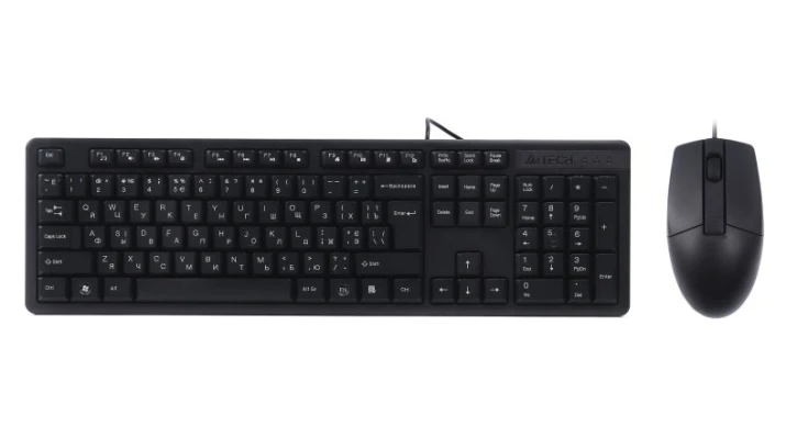 Комплект провдной клавиатура + мышь A4Tech KK-3330 Black