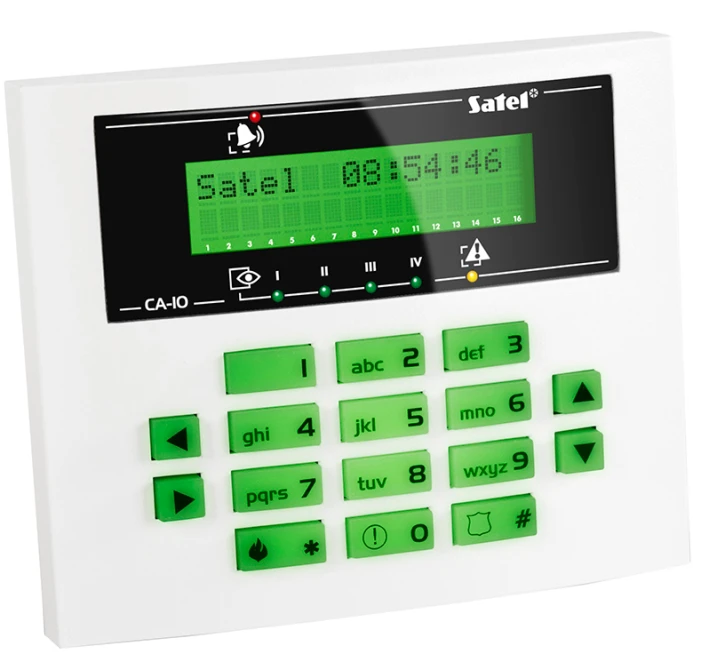 Провідна світлодіодна клавіатура Satel СА-10 КLCD-S фото 3