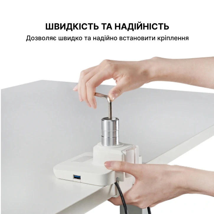 Настольный крепеж для монитора Officepro MA801W White фото 6