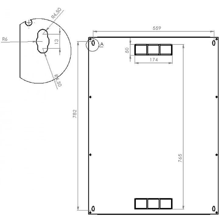 Шафа настінна CMS 18U, 600х600х907 мм L-type (UA-MGSW1L186G) фото 2