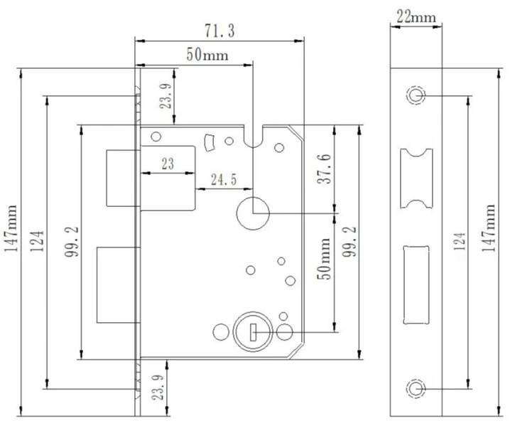 Умный биометрический замок SEVEN LOCK SL-7740BF Black (SL7740BFb) фото 6