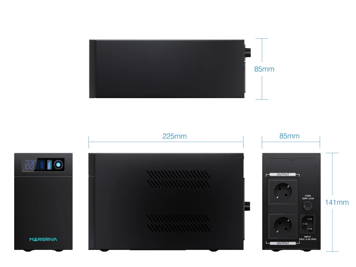 ДБЖ Marsriva MR-UF800L Black фото 7
