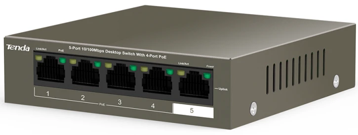 Комутатор Tenda TEF1105P-4-38W фото 2