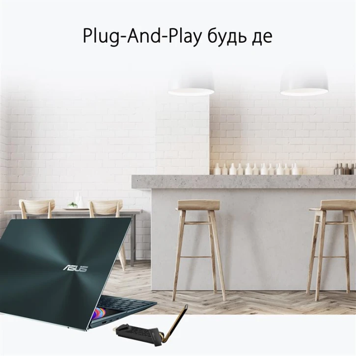 Wi-Fi адаптер Asus USB-AX56 (90IG06H0-MO0R00) фото 5