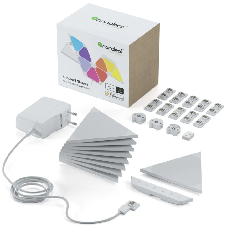 Розумна система освітлення Nanoleaf Shapes Mini Triangles Starter Kit Apple Homekit 9 шт (NL48-0002TW-9PK)