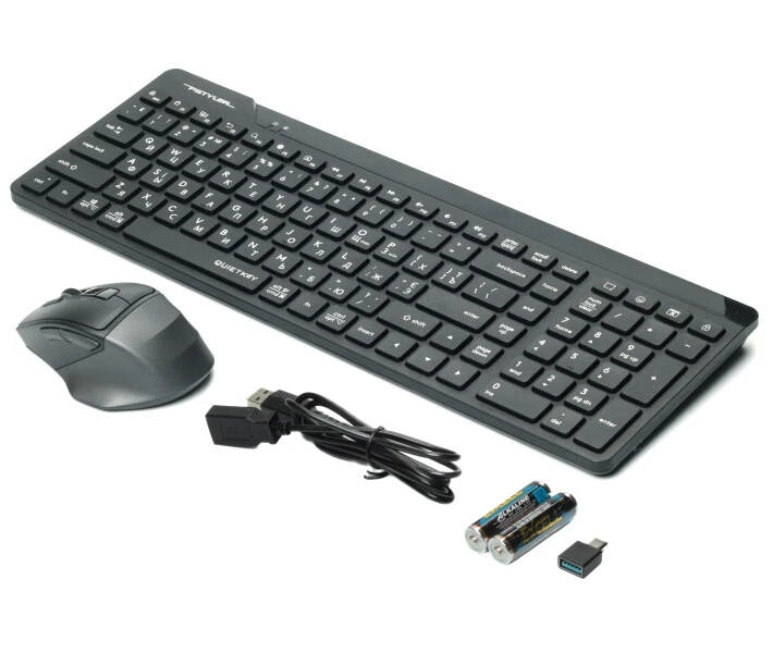 Комплект бездротовий клавіатура + миша A4Tech FG2400 Air Black фото 5