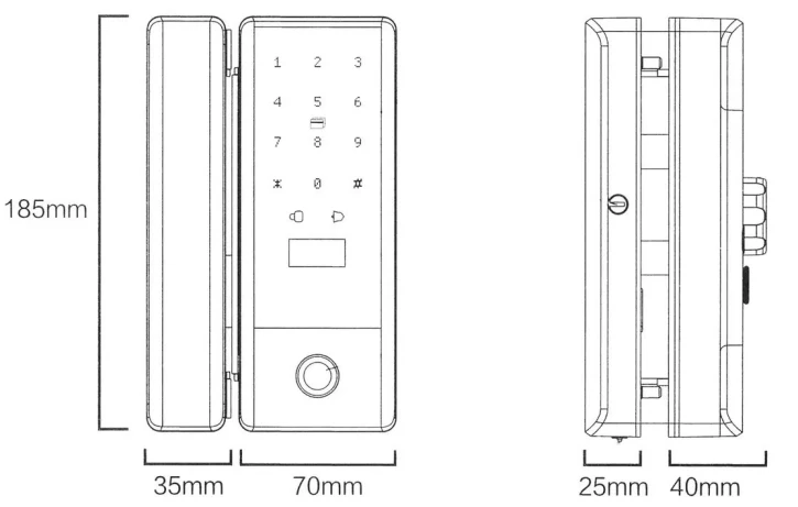 Умный биометрический замок SEVEN LOCK SL-7776BF Black (SL7776BFb) фото 5