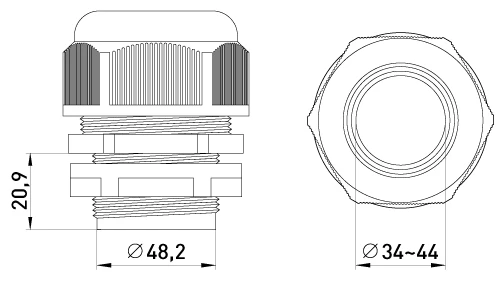 Кабельный ввод E.Next e.pg.stand.48 (s018010) фото 2