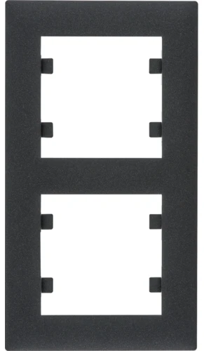 Рамка Hager WL5623 Lumina-Intens 2Х Black