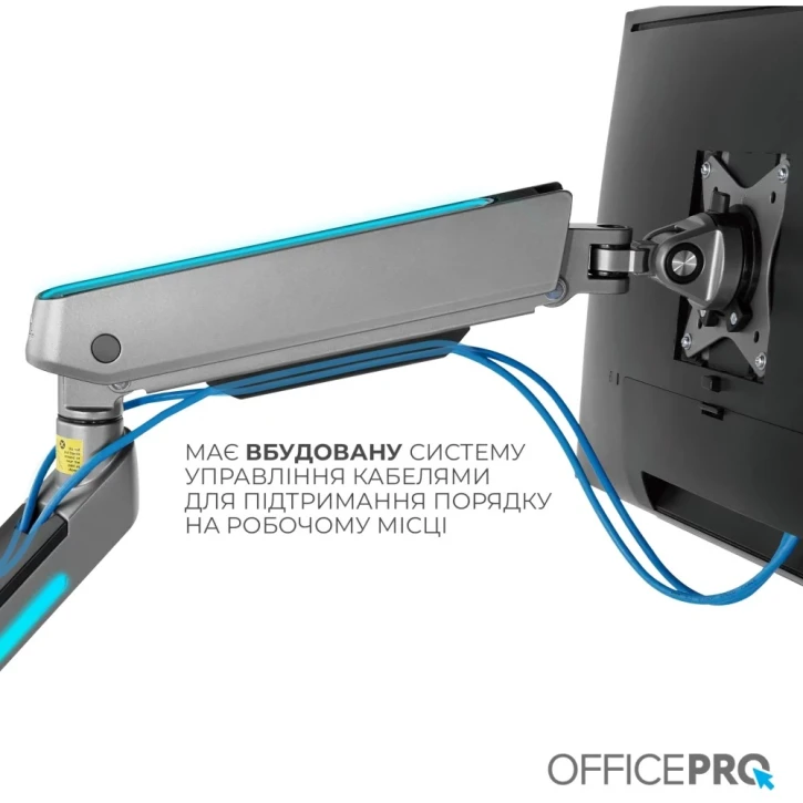 Настольный крепеж для монитора Officepro MA902G Plus Gray фото 3