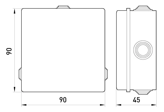 Розподільна коробка E.Next e.db.stand.900.90.90.52 90х90x52мм (s027022) фото 4