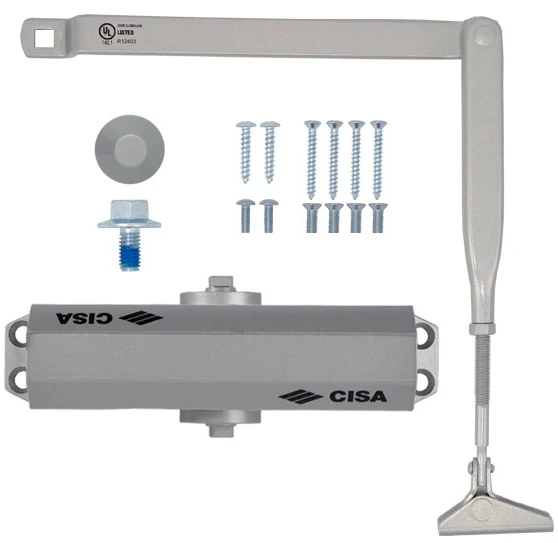 Доводчик дверной Cisa 60460/60470.03.0.97 STD до 80 кг серый (36492) фото 6