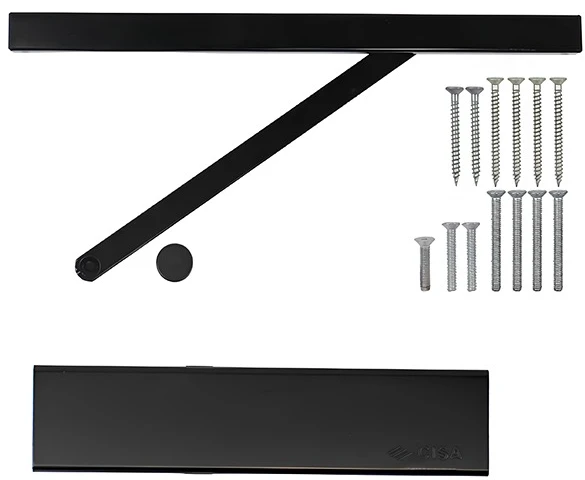 Доводчик дверний Cisa D5210.03.0.44 BC SLD HO з фіксацією до 80 кг чорний (39994) фото 5