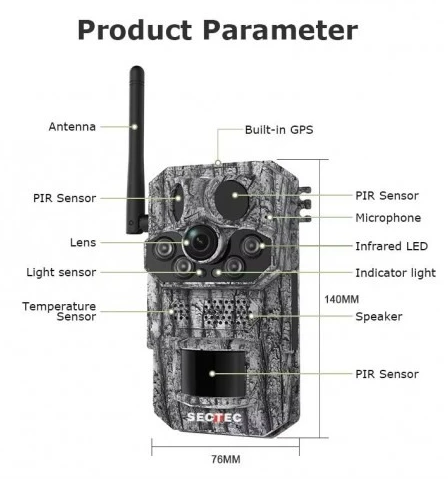 Фотоловушка Sectec ST-CH808 GPS (7800mAh, солнечная панель) фото 6