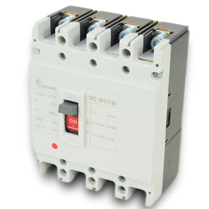 Автоматичний вимикач постійного струму Lightwell DC MCCB LQM1-125Z/4P/63-125A DC1000V(3P+N) 125A (304199)