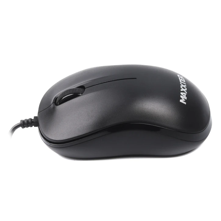 Миша дротова, оптична, 3 кнопки, 1200 DPI, USB, чорна Maxxter 14249-1 фото 3