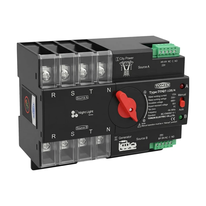 Автомат ввода резерва TOMZN TOQ7/4P (125A, 4P) под DIN-рейку (51-00118) фото 2