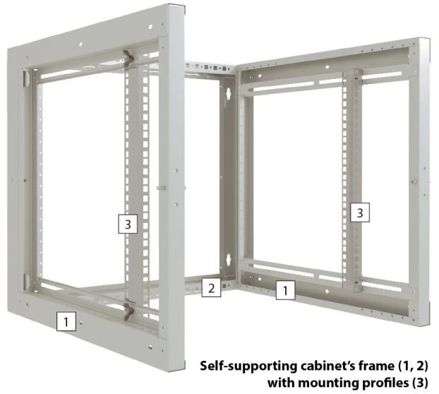 Шафа настінна ZPAS 15U 19" Z-BOX 600x600 мм (W-ZBOX6060-15S-011) фото 3