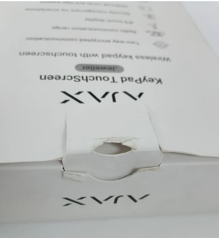 (Уцінка) Бездротова клавіатура з сенсорним екраном Ajax KeyPad TouchScreen Black фото 3