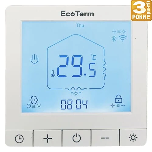 Терморегулятор ECOTERM NEW WI-FI EcoTerm NEW WI-FI White